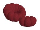 Red Bubble Swivel Accent Chair w/Ottoman