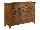 Gage Chestnut 9 Drawer Dresser