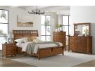 Gage Chestnut 3 Piece King Sleigh Storage Bedroom Set