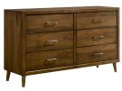 Malibu Walnut 6 Drawer Dresser