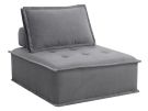 Paxton Charcoal Grey Armless Chair