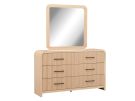 Ridgemont Natural 3 Piece Queen Bedroom Set w/Storage Bed, Dresser, & Mirror