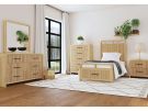 Ridgemont Natural 3 Piece Twin Bedroom Set w/Storage Bed, Dresser & Mirror