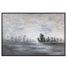Evening Mist Landscape Art Black