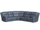 Oasis Storm Leather 6 Piece Triple Power Reclining Sectional