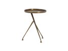 Schmidt Raw Antique Brass Accent Table
