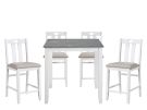 Lowell White 5 Piece Counter Height Dining Set