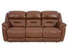 Contender Saddle Leather Triple Power Reclining Sofa
