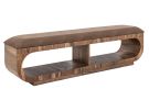 Balam Stained Brown Upholstered Bench