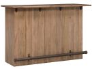 Parota Natural Bar w/ Iron Footrest