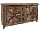 Eden Prairie Reclaimed Wood 4 Door Accent Cabinet