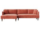 Lewis Plush Terra Rose 2 Piece Modular Left Arm Chaise Sectional
