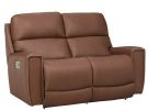 Apollo Caramel Leather Power Reclining Loveseat w/Power Headrest
