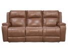 Dorian Mocha Leather Manual Reclining Sofa