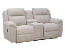 Joel Stone Manual Reclining Console Loveseat