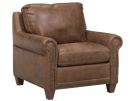 Braxton Vintage Brown Coffee Leather Accent Chair
