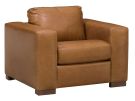 Inglewood Vintage Brown Derby Leather Accent Chair