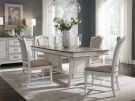 Abbey Park Antique White 5 Piece Trestle Table Dining Set