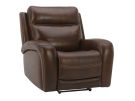Blair Cognac Leather Swivel Glider Power Recliner w/ Power Headrest