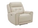 Carrington Baja Stone Leather Swivel Glider Triple Power Recliner