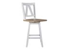 Lindsey Farm Weathered White Counter Height Swivel Stool