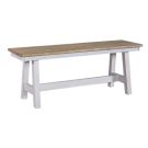 Lindsey Farm Weathered White Backless Bench