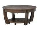 Lyndale Nutmeg Lift Top Storage Cocktail Table With Casters