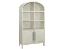 Olivia White Arched Two Door Bookcase Cabinet