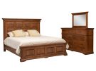 Longmeadow Michaels 3 Piece Queen Panel Bedroom Set w/ Dresser and Mirror