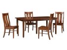 Michaels Brown 5 Piece Dining Set w/Rectangular Boat Dining Table & 4 Stella Side Chairs