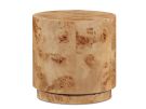 Burl Natural Wood Round End Table