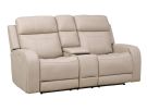 Stevenson Capriccio Dove Zero Gravity Triple Power Reclining Console Loveseat with Immersive Audio, Heat & Massage