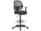 Miles Black Mesh Back Task Stool W/ Arms