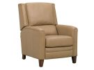 Connor Luxe Latte Leather High Leg Manual Pushback Recliner 