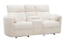 Radius Mega Ivory Glider Power Reclining Console Loveseat 