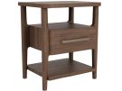 Delia Nouveau Walnut 1 Drawer Nightstand