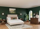 Delia Nouveau Walnut 3 Piece Queen Upholstered Bedroom Set