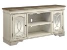 Realyn Antique White TV Stand