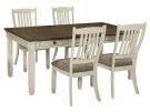 Bolanburg Two Tone Rectangle Table and 4 Side Chairs