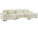 Lindyn Ivory 3 Piece Right Arm Chaise Sectional