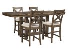 Moriville Brown 5 Piece Counter Height Dining Table Set