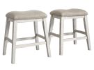 Skempton White Counter Height Cushioned Stool (Set of 2)