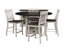 Joanna Two Tone 60" Round Counter Table w/4 Stools