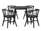 Willow Black 5-Piece Round Dining Set - Table & 4 Side Chairs
