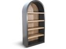 Logan Black/Oak Arched Bookcase