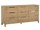 Walker Natural Oak 9 Drawer Dresser