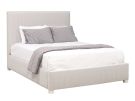 Choices Amelia Grey Stripe King Upholstered Bed
