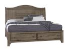 Cool Farmhouse Grey King Sleigh Storage Bed