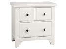 Cool Farmhouse White 2 Drawer Nightstand