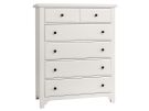 Cool Farmhouse Soft White 5 Drawer Chest